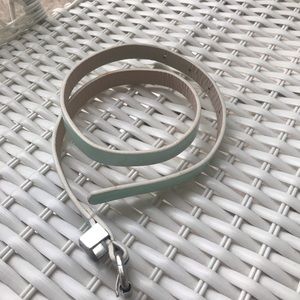 Mint Thin Belt with Silver Metal Detailing XS